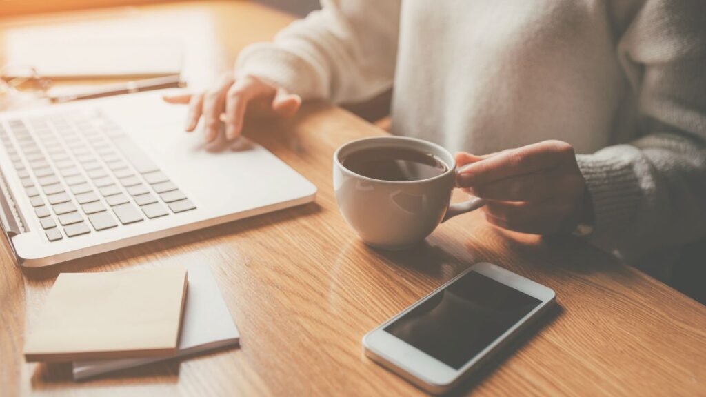 Remote work setup in a Temecula home office, reflecting limited local job market opportunities for specialized fields."