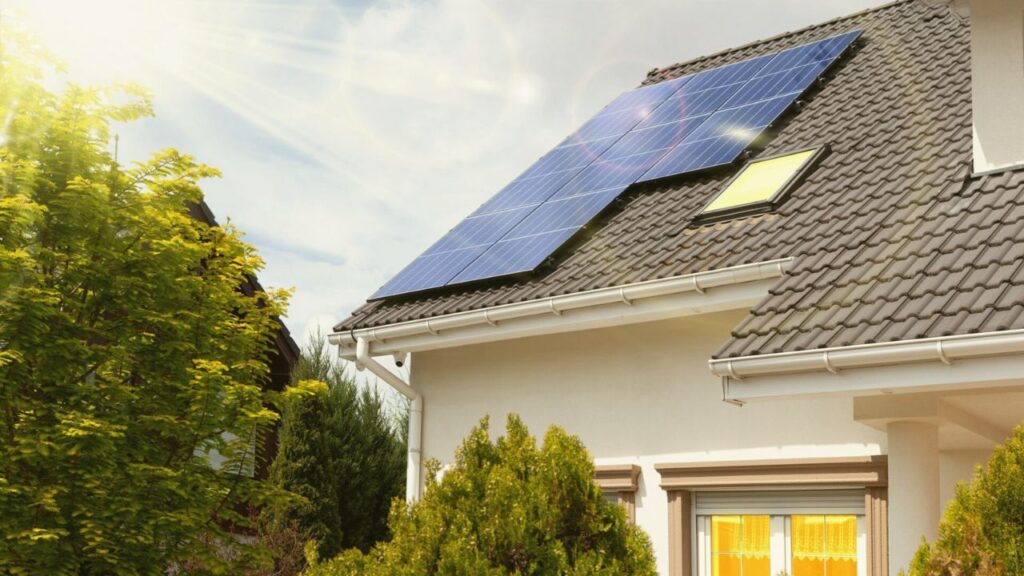 Temecula home with rooftop solar panels, reflecting common energy setups and lease agreements in the area.