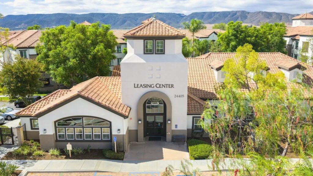 Fountain Glen 55 plus apartment community in Murrieta with gated entrance and resort style amenities