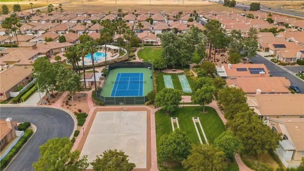 The Club Menifee 55 plus gated neighborhood with clubhouse, fitness center, and pool